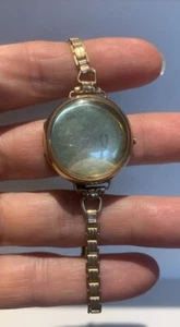 Antique solid 9CT Rose Gold Watch Case & Bracelet. Scrap or Re Use? 9.7 grams. - Picture 1 of 19