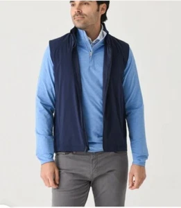 Holderness & Bourne The Conrad Vest Dry Luxe Performance Navy Blue Medium NWT - Picture 1 of 20