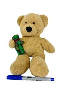 TY PLUFFIES BEARY MERRY TYLUX 2005 PELUCHE ORSACCHIOTTO MARRONE CON ORSACCHIOTTO A QUADRI GIOCATTOLO 9" - Foto 1 di 12