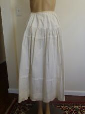 Antique Victorian White Cotton Women's Petticoat