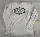 RVCA Sweatshirt Men's Large Long Sleeve White Cotton Stretch Casual Pullover