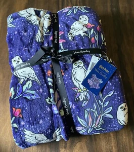 Vera Bradley Harry Potter Forbidden Forest Ditsy Sherpa Plush Throw Blanket NEW! - Picture 1 of 3