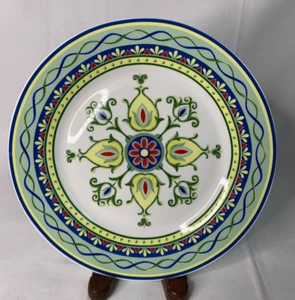 Oneida Plate Ribbon Medallion Porcelain Decorative Salad 7 1/2 inch - Picture 1 of 5