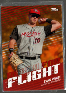 2020 Topps Pro Debut Ready for Flight Orange #RFFEW Evan White /25