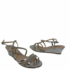 nina franya wedge sandal silver