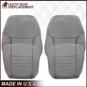 For 1999 2000 2001 2002 2004 Ford Mustang GT Convertible Leather Seat cover Gray - Picture 1 of 19
