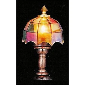 Lámpara de mesa Tiffany 12V para casa de muñecas escala 12 - Imagen 1 de 1