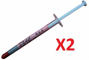 Neu 2x 1g Silber Wärmeleitpaste Kühler Verbindung Paste CPU VGA PC Spritze #479 - Bild 1 von 1