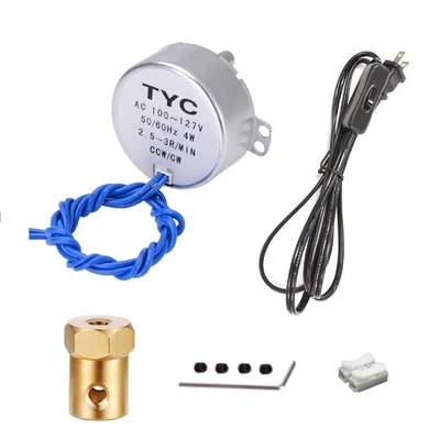 Electric Synchronous Synchron Motor 50/60Hz AC 100~127V 4W CCW/CW 2.5-3RPM  - Image 1 of 4