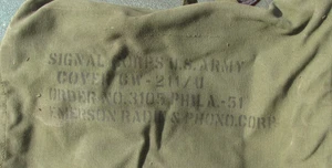 U.S. Army Signal Corps Cover CW-211/U ~ Emerson Radio & Phono Corp ~ Phila -51 B - Picture 1 of 4