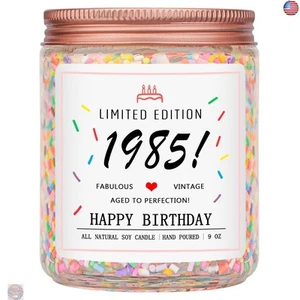 Homsolver 40th Birthday Gifts for Women Ideas, Happy 1985 40th Birthday Candle - Picture 1 of 7