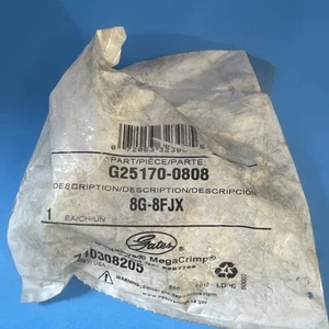 Raccordo idraulico Gates G25170-0808 8G-8FJX Mega raccordo a crimpare nuovo - Foto 1 di 2