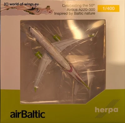 Herpa Wings 1:400 Airbus A220-300 airBaltic 50th A220 (562850)