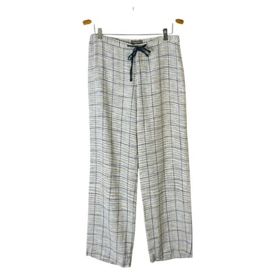 Tommy Bahama white blue yellow linen plaid coastal beach pants 10 - Imagem 1 de 4