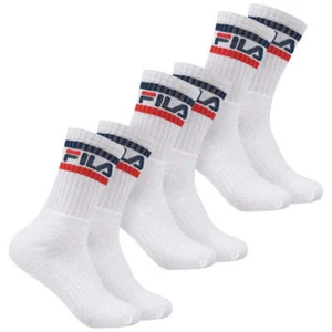 FILA 3 Pack White Crew Socks - Picture 1 of 2