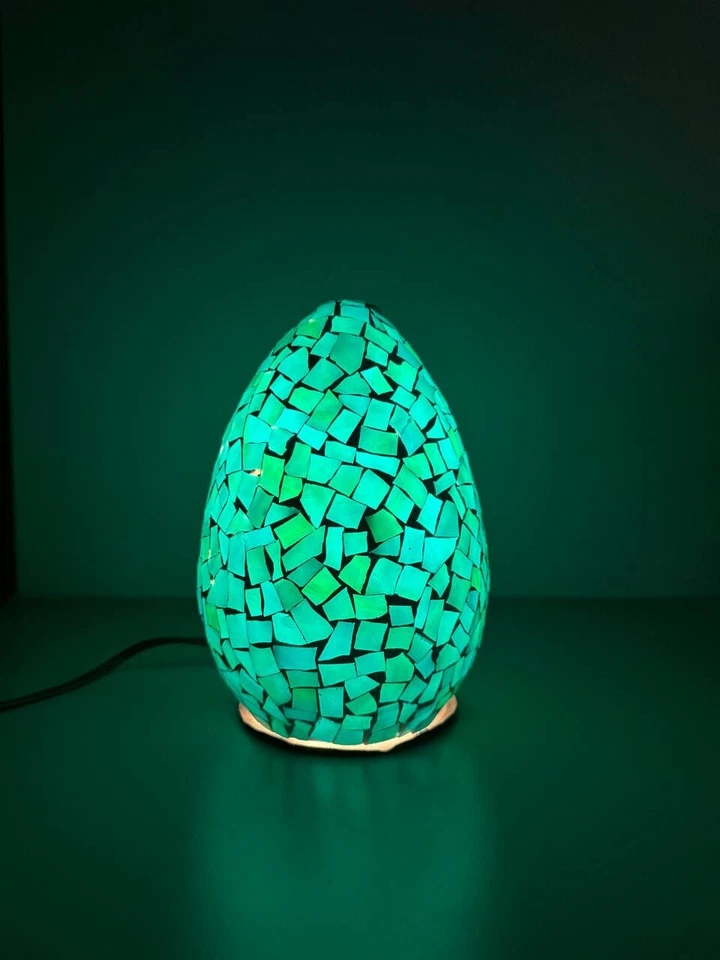 light up mosaic egg, Ceramic, blue - Image 1 of 2