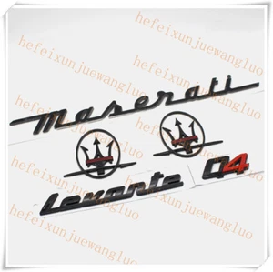 5pc Set Glossy Black Emblem For Maserati Levante Q4 Side Trunk Badges Nameplate - Bild 1 von 7