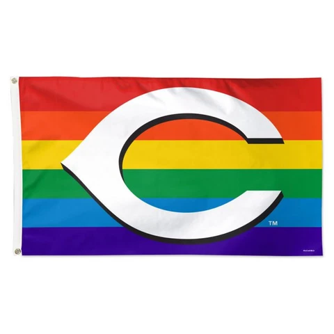 Cincinnati Reds pride Flag - Deluxe 3' X 5' ~ Indoor / Outdoor ~ FREE SHIPPING Cover