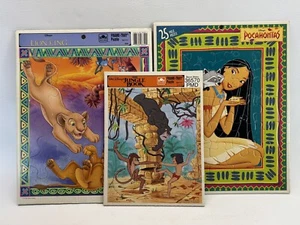 Vtg Lot 90s Disney Pocahontas Lion King Frame Tray Puzzle - (14.5"x11.5") - Picture 1 of 3