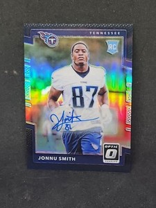 2017 Donruss Optic Jonnu Smith Black Prizm Rookie Auto #13/25 Falcons RC SP