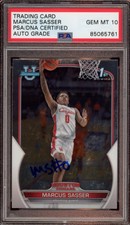 Marcus Sasser Signed 2023 1st Bowman University Rookie Card #93 Psa GEM 10 AUTO