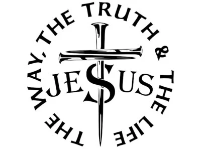 Calcomanía de vinilo religiosa The Way The Truth The Life elección de color y envío GRATIS!! Foto 1 de 4