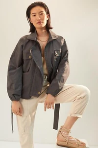 New Anthropologie Mare Mare Puff-Sleeved Utility Jacket Size XL MSRP: $168 - Picture 1 of 3