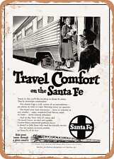 PANNEAU MÉTAL - 1950 Travel Comfort on the Santa Fe annonce vintage