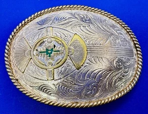 Hebilla de cinturón de plateros de Montana placa de plata arte indio nativo del suroeste - Imagen 1 de 17