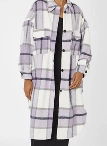 Mosk "Aberdeen" check jacket in periwinkle OSFM - Bild 1 von 11