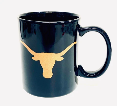 Black Texas Longhorn Coffee Mug, Excellent Condition Cover