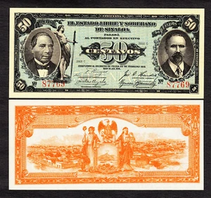 Mexico - Revolutionary Currency 50 Centavos 1915 Pick-S1042 CRISP UNC - Picture 1 of 1