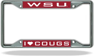 Washington State WSU COUGARS License Plate Frame - Picture 1 of 1