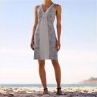 Patagonia Corinne Dress Gray Floral Sleeveless Stretch Mini Dress Size M
