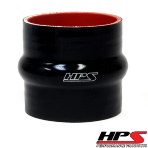 HPS 4" ID x 4" Long 4-ply Reinforced Silicone Hump Coupler Hose Black - Foto 1 di 2
