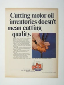 Vintage 1968 Amoco Motor Oil Print Ad Doesnt Mean Cutting Quality - Picture 1 of 2