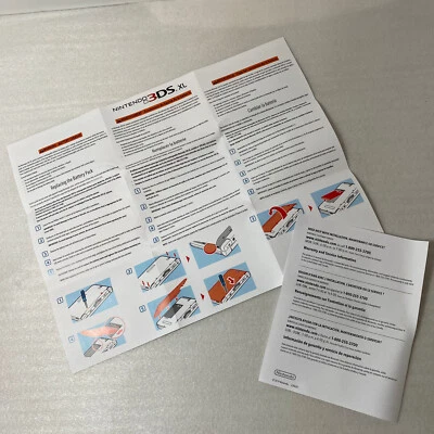 Manual de instalación de batería Nintendo 3DS XL ¡SOLO FOLLETO DE INSTRUCCIONES!  Foto 1 de 4