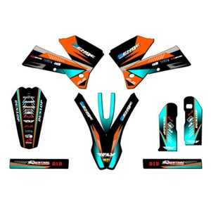 2005-2007 EXC SURGE Orange Senge Graphics Kit Compatible with KTM - Foto 1 di 10