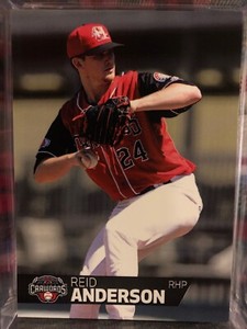 2018 Hickory Crawdads 2nd Reid Anderson RC Rookie Texas Rangers
