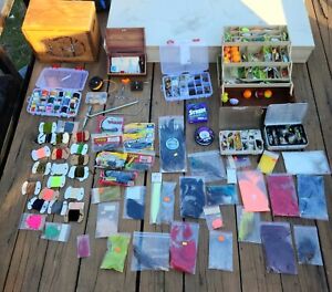 Huge Lot 1000+ VTG Fly Fishing Tying Material Tacklebox Jigs Spinners Crankbaits
