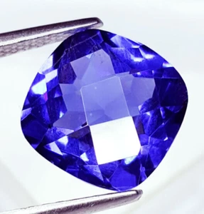 Loose Gemstone Natural Blue Tanzanite Cushion Cut Certified Tanzanite Gems 10 Ct - Picture 1 of 14