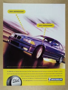 1999 Michelin Pilot Tires BMW M3 photo vintage print Ad - Picture 1 of 1