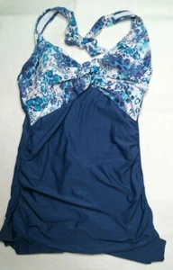 Jaclyn Smith 1-Piece V-Neck Swimsuit, Purple/Teal/RoyBlue/Wht, Missy Sizes, NWT  - Picture 1 of 2