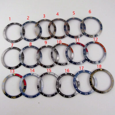 New 38mm Ceramic Watch Bezel Insert Ring Fit 40mm Automatic Men Watch 18 Models - Image 1 of 4