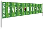 Large Football Happy Birthday Party Banner, Game Day Sports Party Decorations...