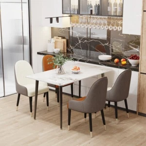 Heavy Duty Marble Slate Kitchen Dining Table 4-6 Seater Table Study Workstation - Picture 1 of 35