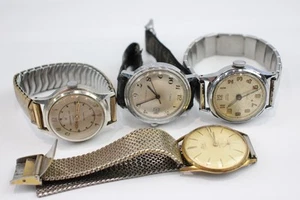 Mens Assorted Vintage Mechanical Watches Smiths Ingersoll Etc SPARES/REPAIRS x 4 - Imagen 1 de 5