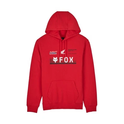 Fox Racing Fox x Honda Pullover Hoodie Soft Warm Fleece Heavyweight Flame Red - Image 1 of 4