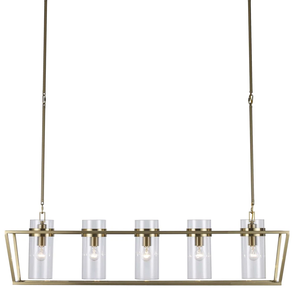 Colgante Lineal Trans Globe Lighting 11395 Rael 5 Luces 54"W - Dorado Foto 1 de 4