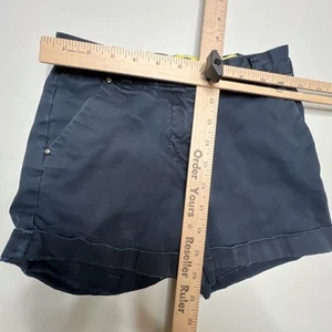 J Crew CrewCuts Navy Blue Kids Shorts Size 10 Anchor Logo Blue Cuffed adjustable - Picture 1 of 11